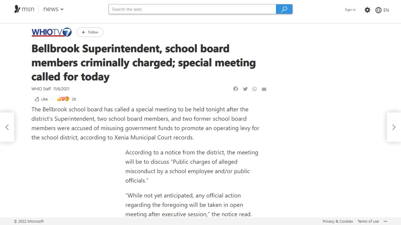 Bellbrook Superintendent, school board members criminally ...